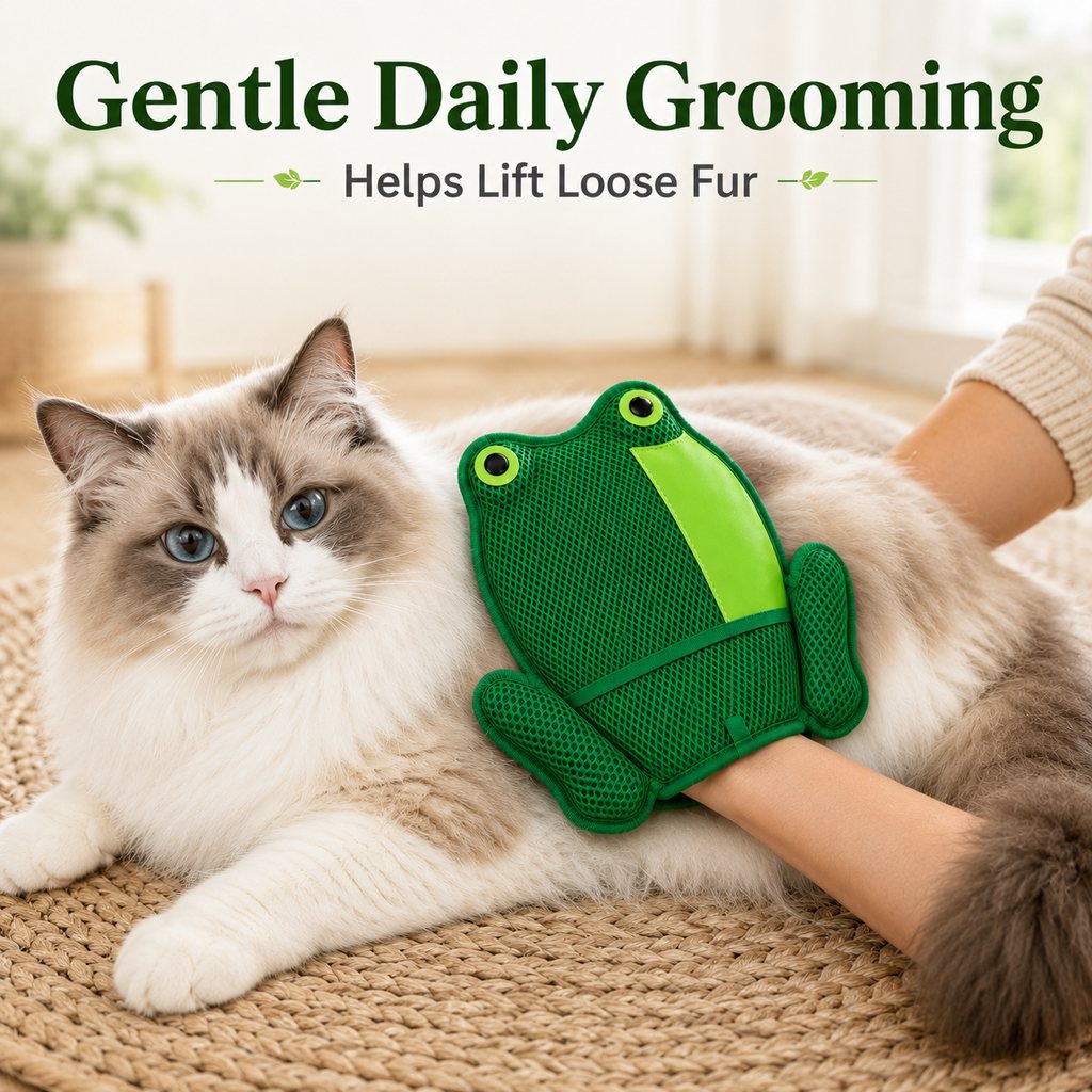 Froggy Pet Hair Removal Mitt – Gentle Deshedding