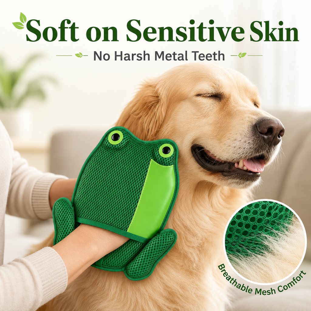 Froggy Pet Hair Removal Mitt – Gentle Deshedding