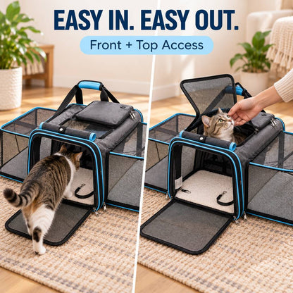 Expandable Pet Carrier – Extra Room for Travel