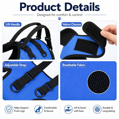 Front Leg Dog Support Harness – Lift Aid for Stairs