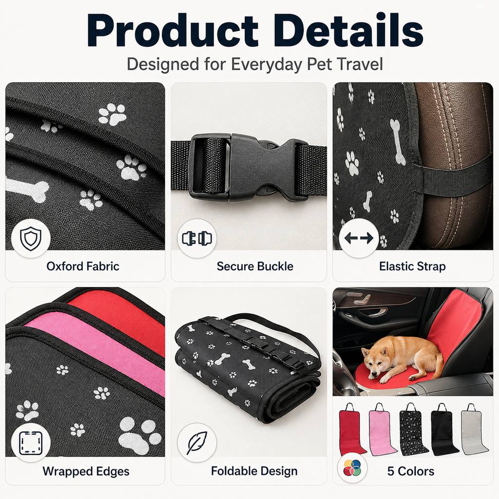 Front Seat Pet Car Cover – Waterproof, Fur-Proof Seats