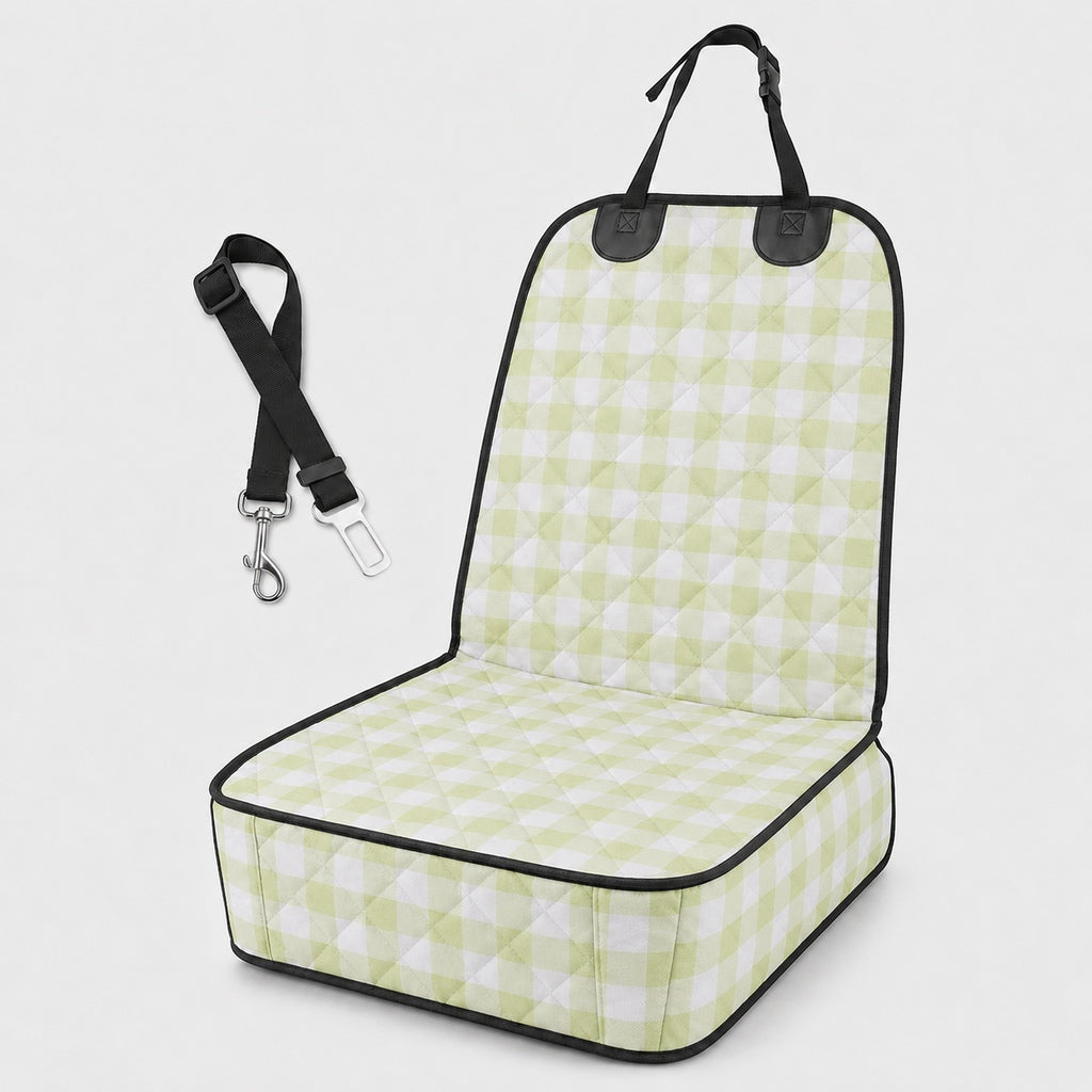 Front Seat Pet Car Cover – Seat Belt Tether Included