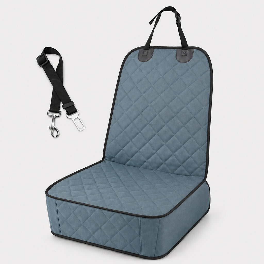 Front Seat Pet Car Cover – Seat Belt Tether Included