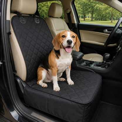 Front Seat Pet Car Cover – Seat Belt Tether Included