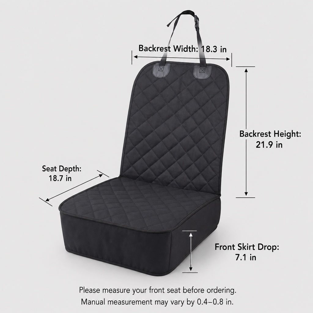 Front Seat Pet Car Cover – Seat Belt Tether Included