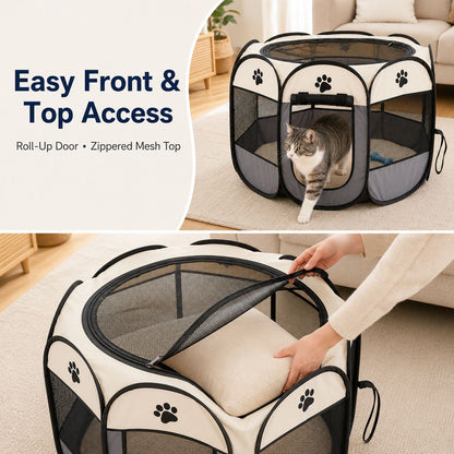 Foldable Pet Playpen – Breathable & Portable