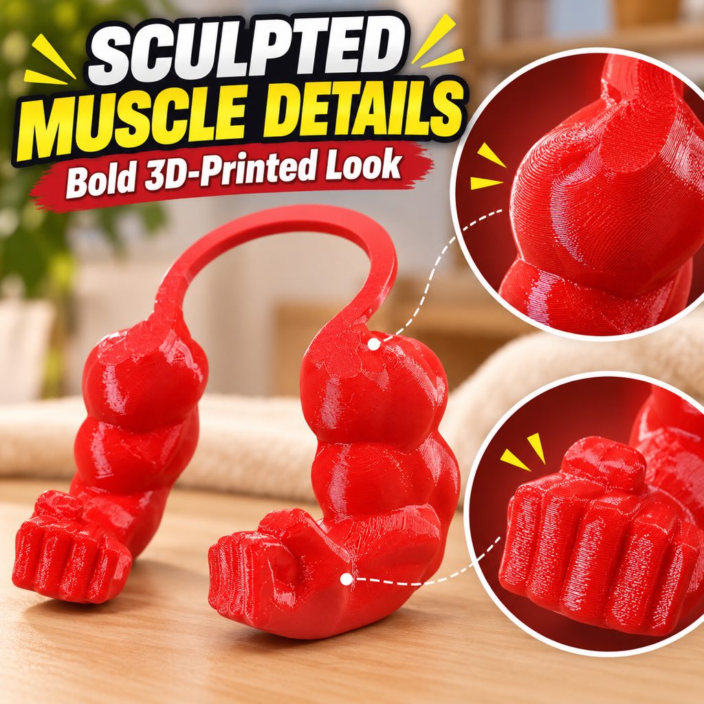 3D Muscle Arms Cat Costume – Funny Photo Prop