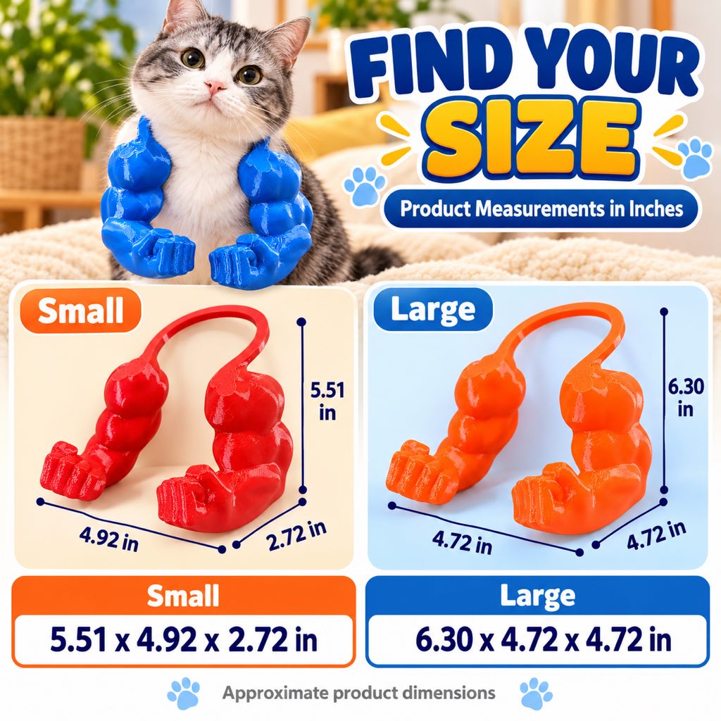 3D Muscle Arms Cat Costume – Funny Photo Prop