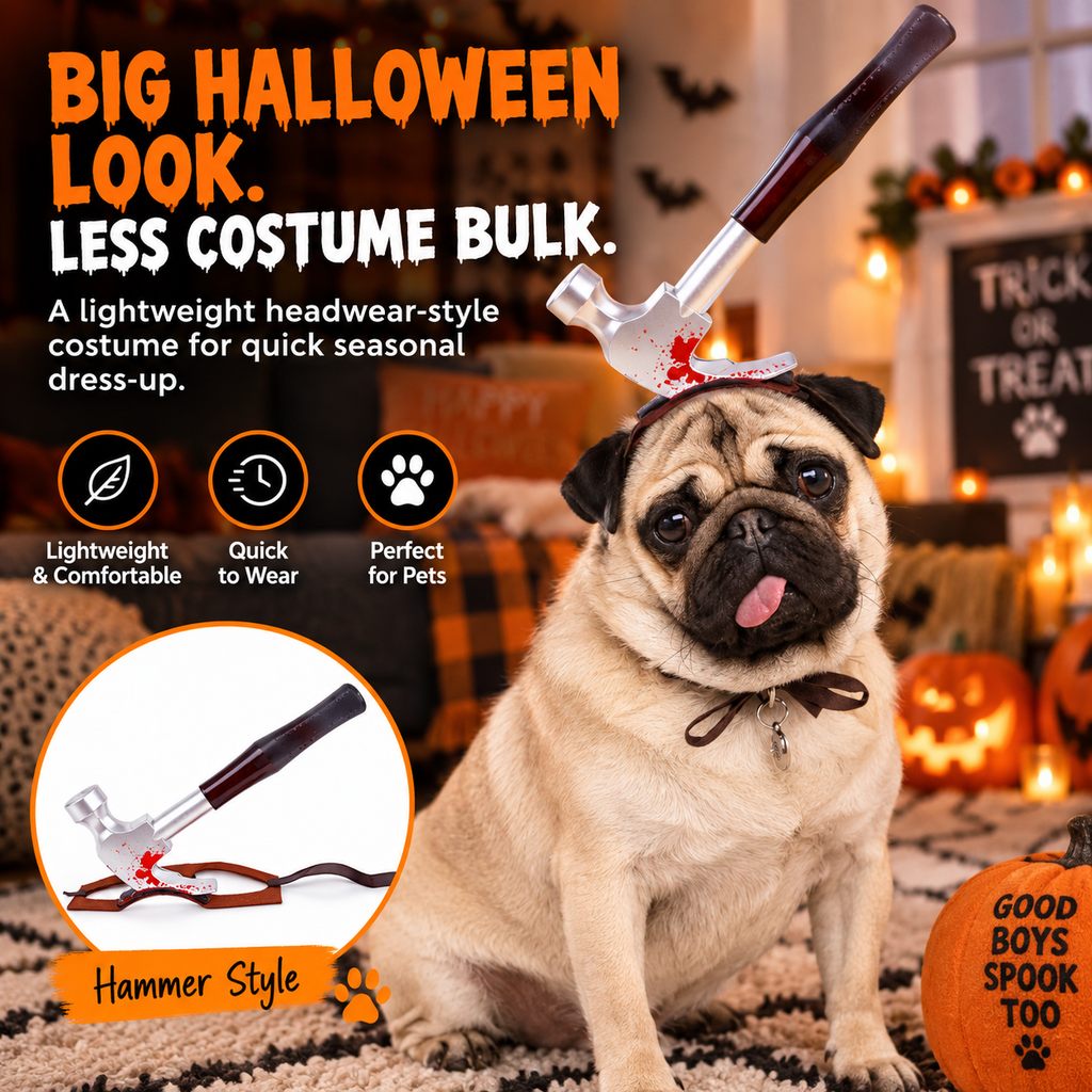 Halloween Pet Headwear – Quick Tie-On Costume Prop