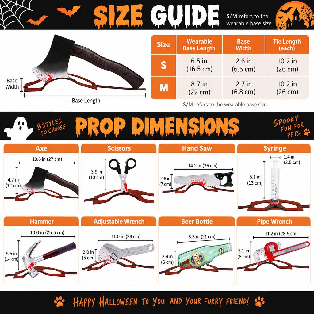 Halloween Pet Headwear – Quick Tie-On Costume Prop
