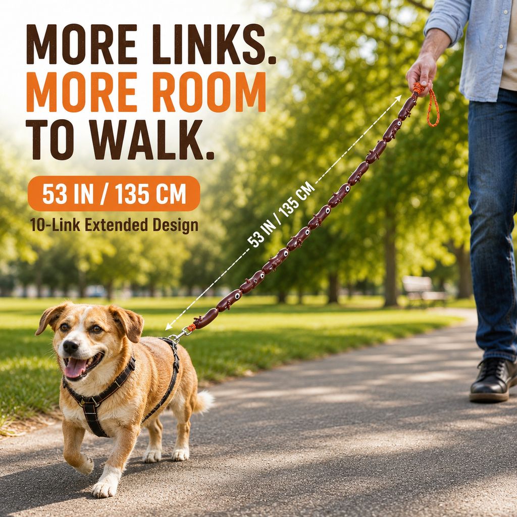 Sausage Link Dog Leash – Funny Anti-Twist Lead