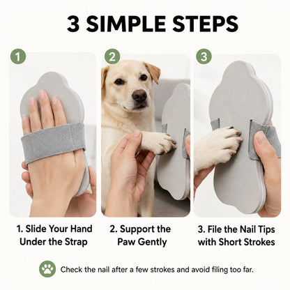 Quiet Pet Nail File Board – Blade-Free Nail Care