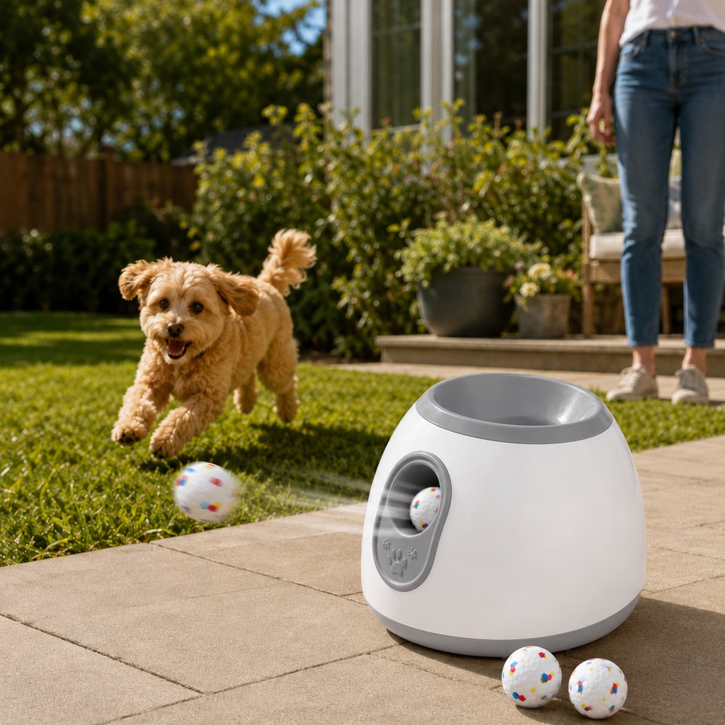 Mini Automatic Dog Ball Launcher – Fetch Made Easy