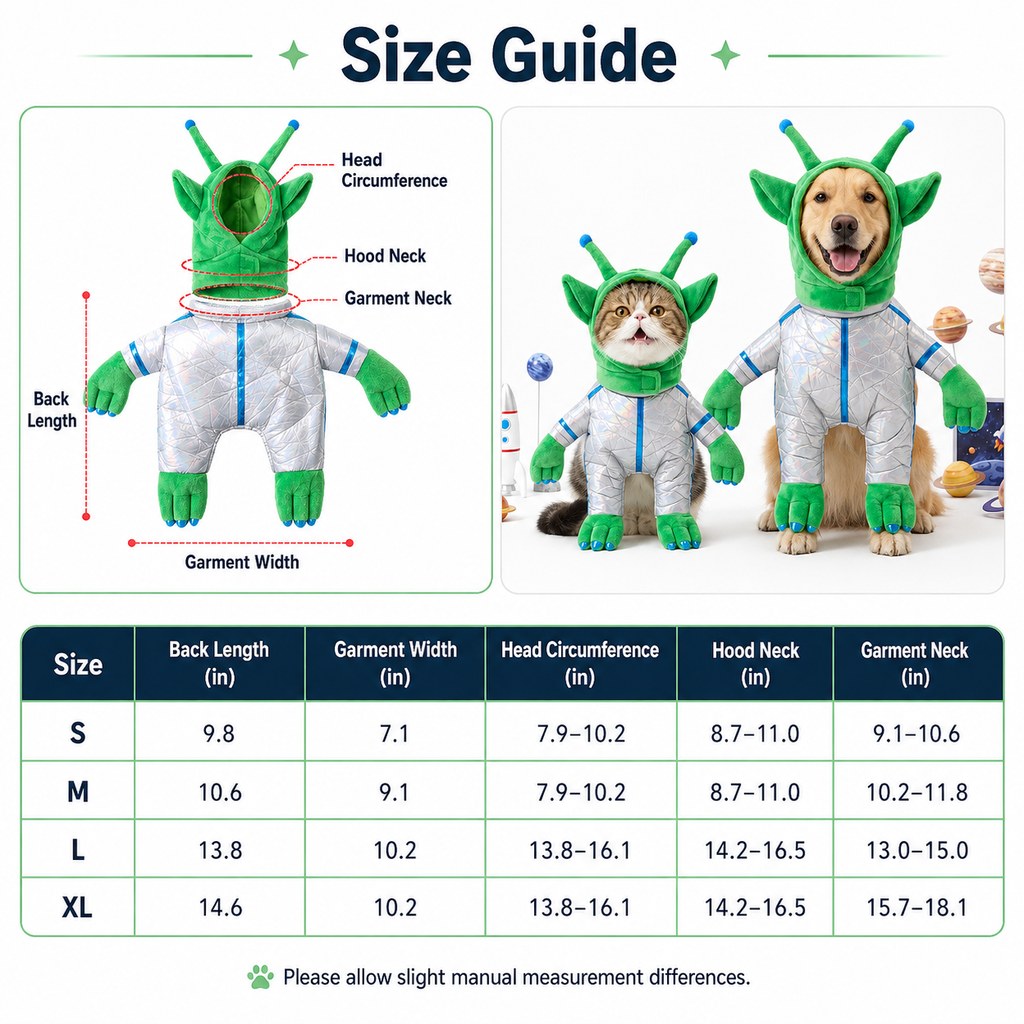 Green Alien Pet Costume – Funny Halloween Look