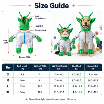 Green Alien Pet Costume – Funny Halloween Look