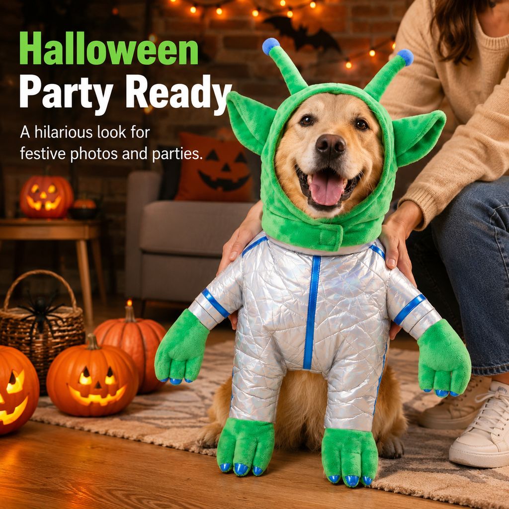 Green Alien Pet Costume – Funny Halloween Look