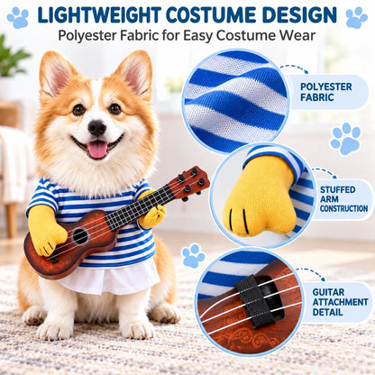 Guitar Player Dog Costume – Funny Halloween Look