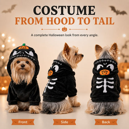 Halloween Pet Costume Hoodie – One-Piece Spooky Look