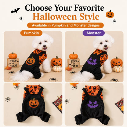 Halloween Dog Jumpsuit – Soft Pumpkin Costume