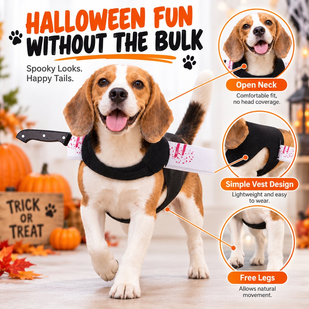 Horror Prop Dog Costume Harness – 6 Funny Styles