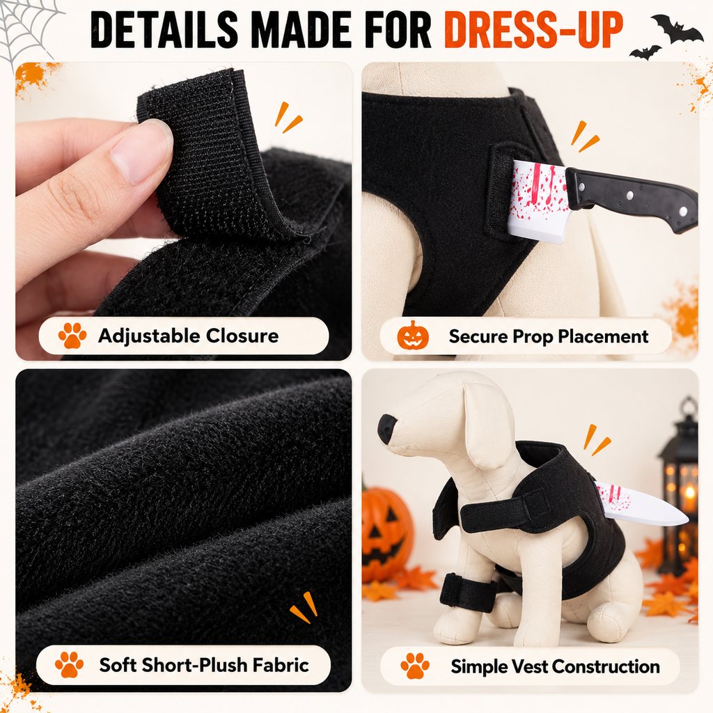 Horror Prop Dog Costume Harness – 6 Funny Styles