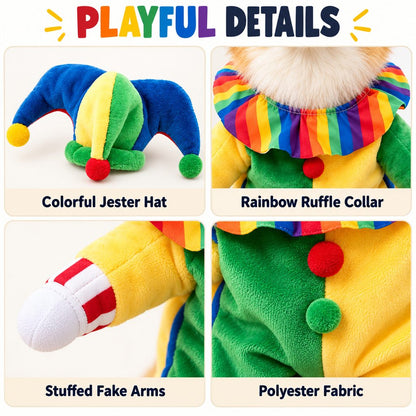 Jester Clown Dog Costume – Hat & Fake Arms