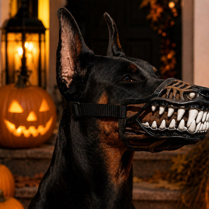 Monster Fang Dog Muzzle Costume – Open-Nose Fit