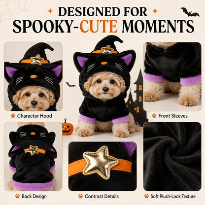 Halloween Pet Costume Hoodie – One-Piece Spooky Look