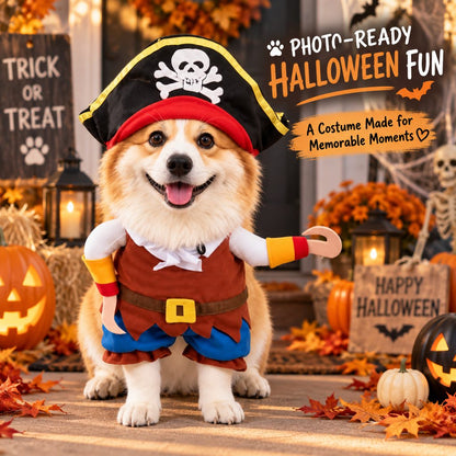Pirate Dog Costume – Hat & Hook Arms