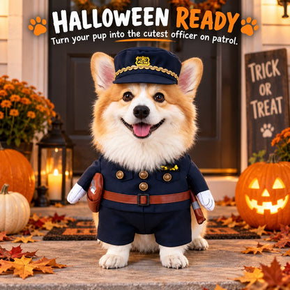 Police Officer Dog Costume – Funny Cop Uniform