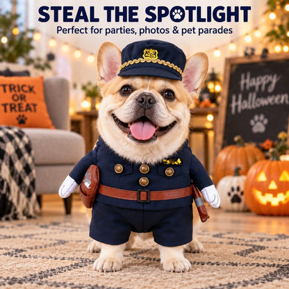 Police Officer Dog Costume – Funny Cop Uniform