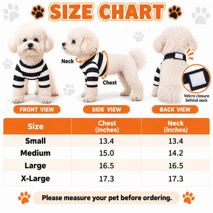 Prisoner Dog Costume – Funny Striped Outfit