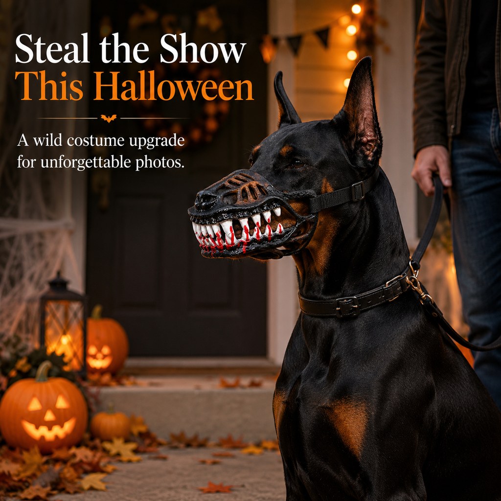 Dinosaur Dog Muzzle Costume – Funny Halloween Look