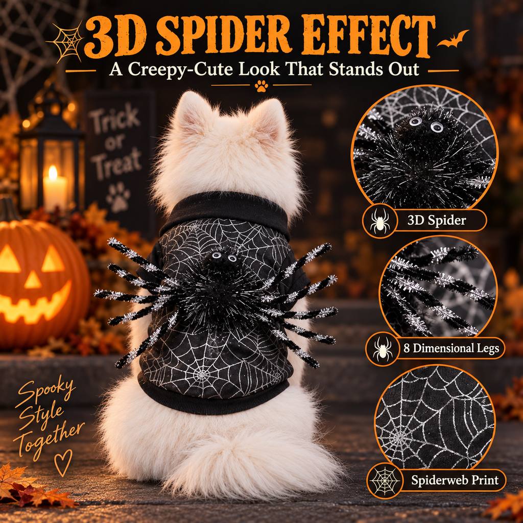 Spider Web Dog Costume – 3D Spider