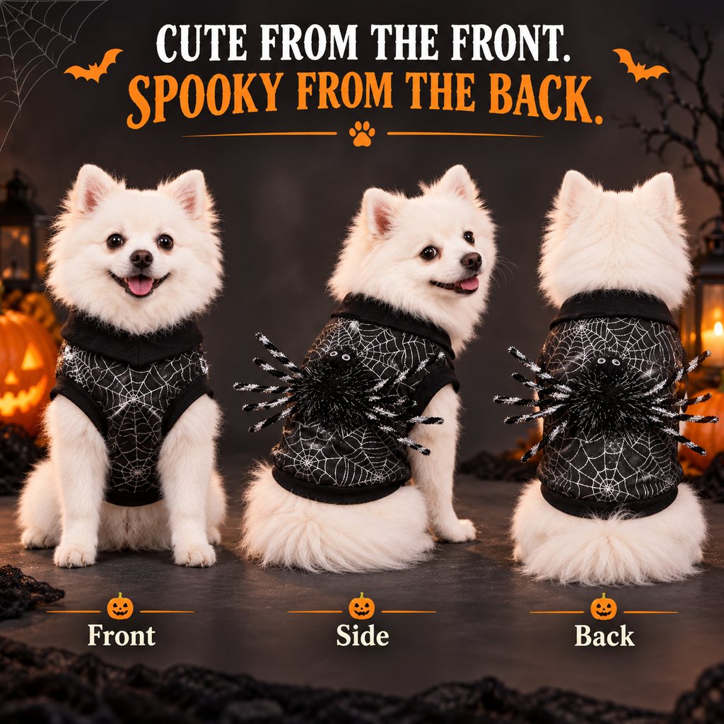 Spider Web Dog Costume – 3D Spider