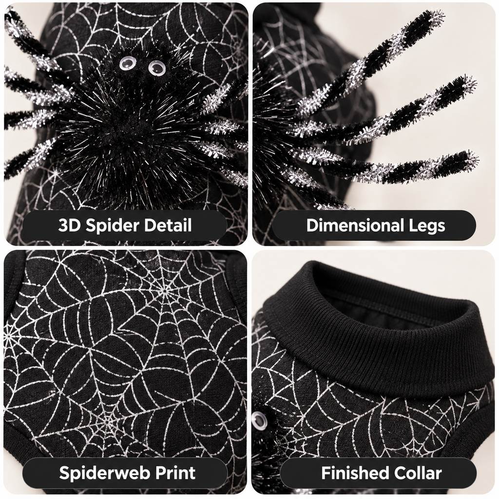Spider Web Dog Costume – 3D Spider