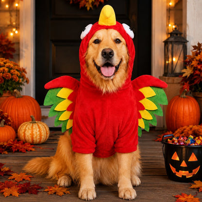 Turkey Pet Costume – One-Piece Hooded Outfit