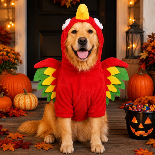 Turkey Pet Costume – One-Piece Hooded Outfit