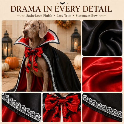 Dracula Dog Cape – Stand-Up Collar Costume