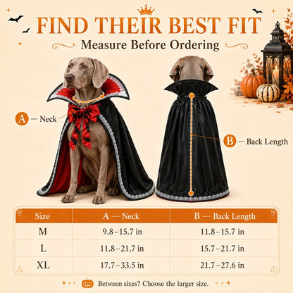 Dracula Dog Cape – Stand-Up Collar Costume