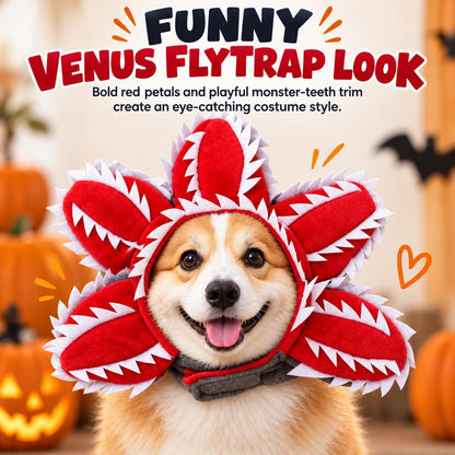 Venus Flytrap Pet Headpiece – Funny Monster Costume
