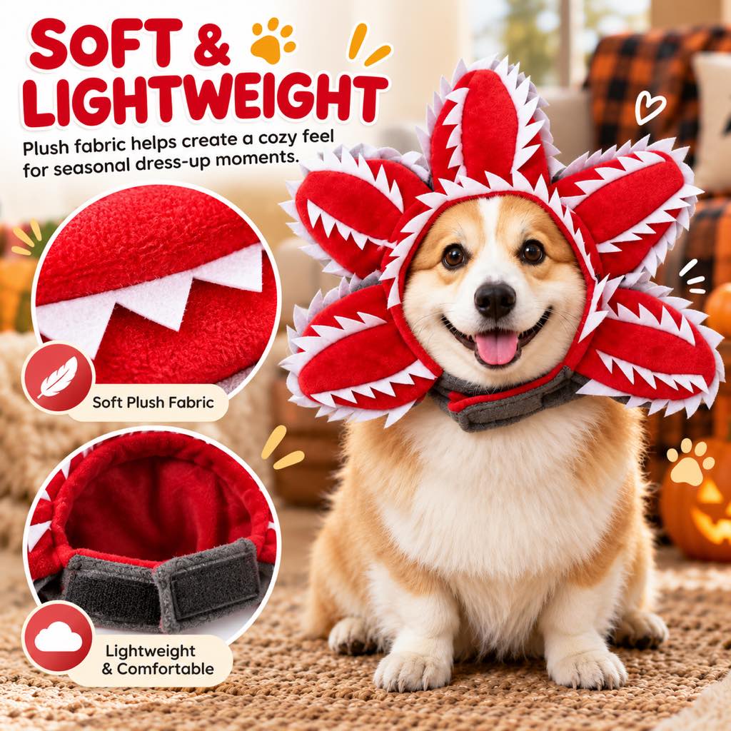 Venus Flytrap Pet Headpiece – Funny Monster Costume