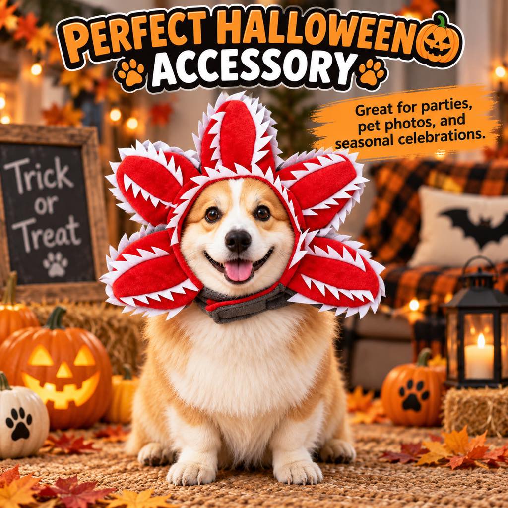 Venus Flytrap Pet Headpiece – Funny Monster Costume