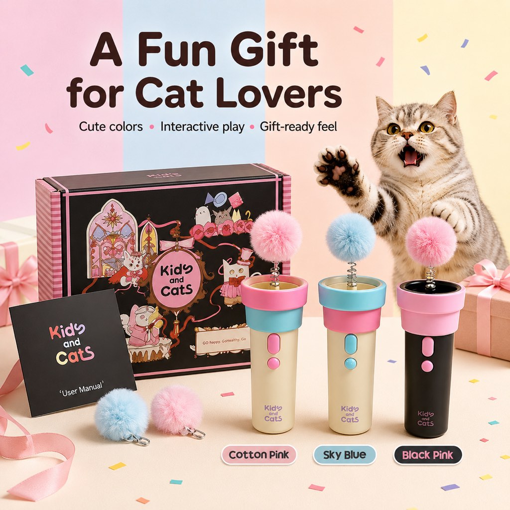 Electric Cat Teaser Launcher – Hands-Free Chase Play