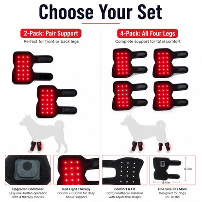 Red Light Dog Knee Wrap – Senior Joint Comfort
