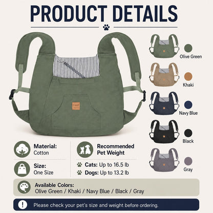Hands-Free Front Pet Carrier – Comfortable Carry