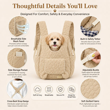Front Pet Carrier Backpack – Hands-Free Comfort
