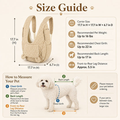 Front Pet Carrier Backpack – Hands-Free Comfort