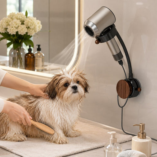 Hands-Free Pet Hair Dryer Holder – 360° Flexible Arm