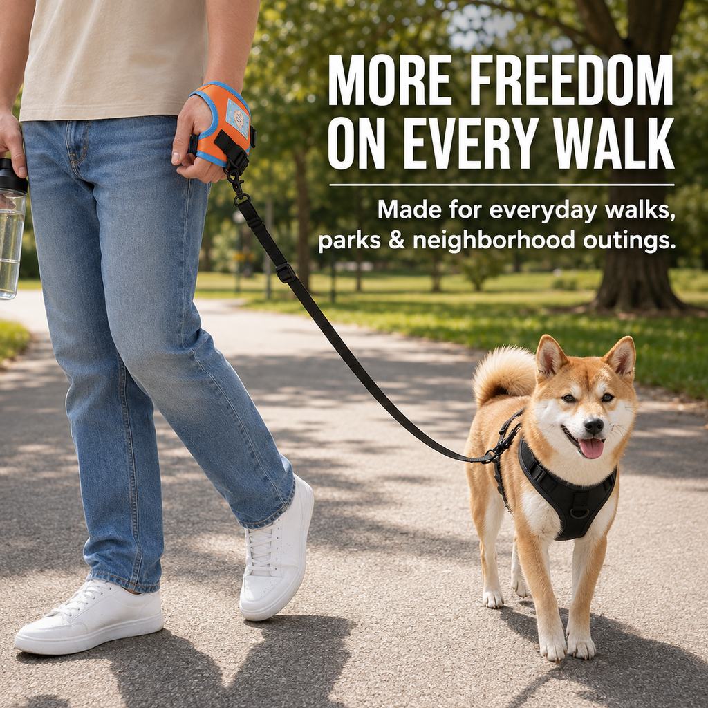 Hands-Free Wrist Dog Leash – Adjustable Comfort Strap